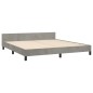 vidaXL Bettgestell mit Kopfteil Hellgrau 180x200 cm Samt vidaXL Bettgestell mit Kopfteil Hellgrau 180x200 cm Samt