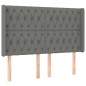 vidaXL Boxspringbett mit Matratze & LED Dunkelgrau 140x190 cm Stoff vidaXL Boxspringbett mit Matratze & LED Dunkelgrau 140x190 cm Stoff