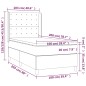 vidaXL Boxspringbett mit Matratze & LED Dunkelbraun 100x200 cm Stoff vidaXL Boxspringbett mit Matratze & LED Dunkelbraun 100x200 cm Stoff