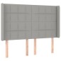 vidaXL Boxspringbett mit Matratze & LED Hellgrau 140x190 cm Stoff vidaXL Boxspringbett mit Matratze & LED Hellgrau 140x190 cm Stoff