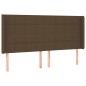 vidaXL Boxspringbett mit Matratze & LED Dunkelbraun 200x200 cm Stoff vidaXL Boxspringbett mit Matratze & LED Dunkelbraun 200x200 cm Stoff