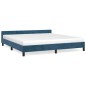 Bettgestell mit Kopfteil Dunkelblau 180x200 cm Samt Bettgestell mit Kopfteil Dunkelblau 180x200 cm Samt