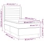vidaXL Boxspringbett mit Matratze & LED Dunkelgrau 80x200 cm Stoff vidaXL Boxspringbett mit Matratze & LED Dunkelgrau 80x200 cm Stoff