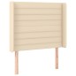 vidaXL Boxspringbett mit Matratze & LED Creme 100x200 cm Stoff vidaXL Boxspringbett mit Matratze & LED Creme 100x200 cm Stoff