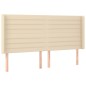 vidaXL Boxspringbett mit Matratze & LED Creme 200x200 cm Stoff vidaXL Boxspringbett mit Matratze & LED Creme 200x200 cm Stoff