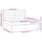 vidaXL Boxspringbett mit Matratze & LED Creme 200x200 cm Stoff vidaXL Boxspringbett mit Matratze & LED Creme 200x200 cm Stoff