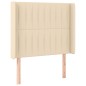 vidaXL Boxspringbett mit Matratze & LED Creme 100x200 cm Stoff vidaXL Boxspringbett mit Matratze & LED Creme 100x200 cm Stoff