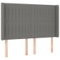 vidaXL Boxspringbett mit Matratze & LED Dunkelgrau 140x190 cm Stoff vidaXL Boxspringbett mit Matratze & LED Dunkelgrau 140x190 cm Stoff