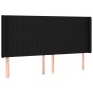 vidaXL Boxspringbett mit Matratze & LED Schwarz 160x200 cm Stoff vidaXL Boxspringbett mit Matratze & LED Schwarz 160x200 cm Stoff