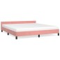 Bettgestell mit Kopfteil Rosa 180x200 cm Samt Bettgestell mit Kopfteil Rosa 180x200 cm Samt