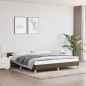 Bettgestell mit Kopfteil Dunkelbraun 160x200 cm Stoff Bettgestell mit Kopfteil Dunkelbraun 160x200 cm Stoff