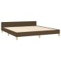 Bettgestell mit Kopfteil Dunkelbraun 160x200 cm Stoff Bettgestell mit Kopfteil Dunkelbraun 160x200 cm Stoff