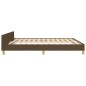 Bettgestell mit Kopfteil Dunkelbraun 160x200 cm Stoff Bettgestell mit Kopfteil Dunkelbraun 160x200 cm Stoff