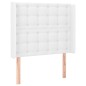 vidaXL Boxspringbett mit Matratze & LED Weiß 90x200 cm Kunstleder