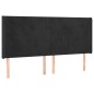 vidaXL Boxspringbett mit Matratze & LED Schwarz 160x200 cm Samt vidaXL Boxspringbett mit Matratze & LED Schwarz 160x200 cm Samt