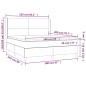 vidaXL Boxspringbett mit Matratze & LED Schwarz 160x200 cm Samt vidaXL Boxspringbett mit Matratze & LED Schwarz 160x200 cm Samt