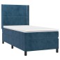 vidaXL Boxspringbett mit Matratze & LED Dunkelblau 90x200 cm Samt vidaXL Boxspringbett mit Matratze & LED Dunkelblau 90x200 cm Samt
