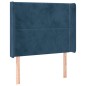 vidaXL Boxspringbett mit Matratze & LED Dunkelblau 90x200 cm Samt vidaXL Boxspringbett mit Matratze & LED Dunkelblau 90x200 cm Samt