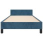 vidaXL Bettgestell mit Kopfteil Dunkelblau 90x200 cm Samt vidaXL Bettgestell mit Kopfteil Dunkelblau 90x200 cm Samt