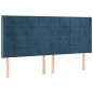 vidaXL Boxspringbett mit Matratze & LED Dunkelblau 160x200 cm Samt vidaXL Boxspringbett mit Matratze & LED Dunkelblau 160x200 cm Samt