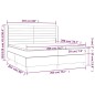 vidaXL Boxspringbett mit Matratze & LED Dunkelgrau 200x200 cm Samt vidaXL Boxspringbett mit Matratze & LED Dunkelgrau 200x200 cm Samt