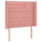 vidaXL Boxspringbett mit Matratze & LED Rosa 100x200 cm Samt vidaXL Boxspringbett mit Matratze & LED Rosa 100x200 cm Samt