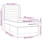 vidaXL Boxspringbett mit Matratze & LED Rosa 100x200 cm Samt vidaXL Boxspringbett mit Matratze & LED Rosa 100x200 cm Samt