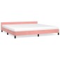 Bettgestell mit Kopfteil Rosa 200x200 cm Samt Bettgestell mit Kopfteil Rosa 200x200 cm Samt