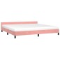 Bettgestell mit Kopfteil Rosa 200x200 cm Samt Bettgestell mit Kopfteil Rosa 200x200 cm Samt