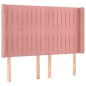 vidaXL Boxspringbett mit Matratze & LED Rosa 140x200 cm Samt vidaXL Boxspringbett mit Matratze & LED Rosa 140x200 cm Samt