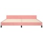 Bettgestell mit Kopfteil Rosa 200x200 cm Samt Bettgestell mit Kopfteil Rosa 200x200 cm Samt
