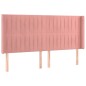 vidaXL Boxspringbett mit Matratze & LED Rosa 200x200 cm Samt vidaXL Boxspringbett mit Matratze & LED Rosa 200x200 cm Samt