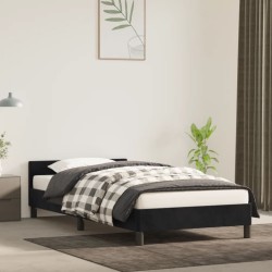vidaXL Bettgestell mit Kopfteil Schwarz 80x200 cm Samt