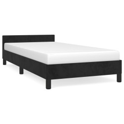 vidaXL Bettgestell mit Kopfteil Schwarz 80x200 cm Samt