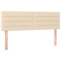 vidaXL Boxspringbett mit Matratze Creme 140x190 cm Stoff vidaXL Boxspringbett mit Matratze Creme 140x190 cm Stoff