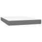 vidaXL Boxspringbett mit Matratze Dunkelgrau 140x200 cm Stoff vidaXL Boxspringbett mit Matratze Dunkelgrau 140x200 cm Stoff
