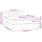 vidaXL Boxspringbett mit Matratze Schwarz 140x190 cm Stoff vidaXL Boxspringbett mit Matratze Schwarz 140x190 cm Stoff