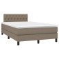 vidaXL Boxspringbett mit Matratze Taupe 120x200 cm Stoff vidaXL Boxspringbett mit Matratze Taupe 120x200 cm Stoff