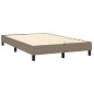 vidaXL Boxspringbett mit Matratze Taupe 120x200 cm Stoff vidaXL Boxspringbett mit Matratze Taupe 120x200 cm Stoff