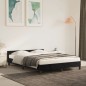 Bettgestell mit Kopfteil Schwarz 140x200 cm Samt Bettgestell mit Kopfteil Schwarz 140x200 cm Samt