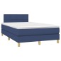 vidaXL Boxspringbett mit Matratze Blau 120x200 cm Stoff vidaXL Boxspringbett mit Matratze Blau 120x200 cm Stoff
