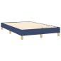 vidaXL Boxspringbett mit Matratze Blau 120x200 cm Stoff vidaXL Boxspringbett mit Matratze Blau 120x200 cm Stoff