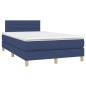 vidaXL Boxspringbett mit Matratze Blau 120x200 cm Stoff vidaXL Boxspringbett mit Matratze Blau 120x200 cm Stoff