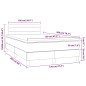 vidaXL Boxspringbett mit Matratze Blau 120x200 cm Stoff vidaXL Boxspringbett mit Matratze Blau 120x200 cm Stoff