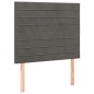 vidaXL Boxspringbett mit Matratze Dunkelgrau 100x200 cm Samt vidaXL Boxspringbett mit Matratze Dunkelgrau 100x200 cm Samt