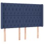 vidaXL Boxspringbett mit Matratze & LED Blau 160x200 cm Stoff vidaXL Boxspringbett mit Matratze & LED Blau 160x200 cm Stoff