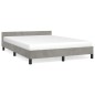 Bettgestell mit Kopfteil Hellgrau 140x190 cm Samt Bettgestell mit Kopfteil Hellgrau 140x190 cm Samt