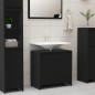 vidaXL Badezimmerschrank Schwarz 60x33x61 cm Holzwerkstoff vidaXL Badezimmerschrank Schwarz 60x33x61 cm Holzwerkstoff