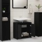 vidaXL Badezimmerschrank Schwarz 60x33x61 cm Holzwerkstoff vidaXL Badezimmerschrank Schwarz 60x33x61 cm Holzwerkstoff