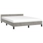 Bettgestell mit Kopfteil Hellgrau 140x190 cm Samt Bettgestell mit Kopfteil Hellgrau 140x190 cm Samt
